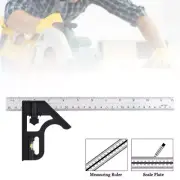 Adjustable Measure Combination Angle Square Ruler Spirit Level Protractor 12inch