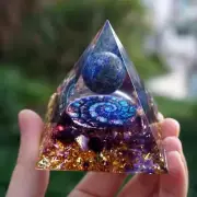 Handmade Lapis Lazuli Sphere Amethyst Orgone Pyramid 60MM