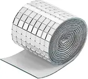 1 Roll Self Adhesive Square Mirror Tiles DIY Mosaic Wall Decor for Bathroom Home Ktv Creative Stickers