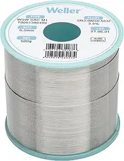 [WELLER] WSW SAC M1 (T0051388299) Solder Wire, Dia: 0.5 mm / 0.020 in, Wt: 100 g / 3.527 oz, Alloy Sn96.5Ag3.0Cu0.5, Flux content 3.5%