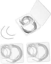 LALAFINA 40 Pcs C-Type Curved Needles for Sewing Big Eye Leather Craft Needles Fine Craftsmanship