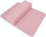 1 Set Nail Art Hand Pillow Arm Rest Holder Cushion Mat Wrist Support PU Manicure Pad Pink Black zhengpingpai (Color : Pink)