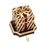 Olivia Riegel Striped Gift Box Crystal & Pewter Stocking Holder