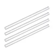 4 Pack 10mmx10mmx250mm Acrylic Square Rod Solid PMMA Bar for DIY Crafts Clear