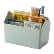 Home Storage Organizer/Cleaning Caddy/Storage Basket With Handle, Plastic Mint