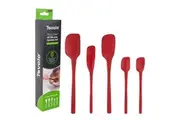 5 Piece Set Silicone Spatula Spoon Spoonula Tovolo Flex Core - Red Cayenne