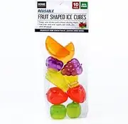 Reusable Ice Cubes Pre-Filled 10PCS Fruit Assorted Designs and Colours