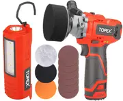 TOPEX 12V Cordless Polisher Lithium-Ion LED Torch w/ Battery & Charger