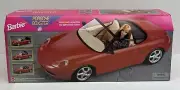 BARBIE Porsche Red Boxster Motorized Convertible Sports Car-1998-NEW