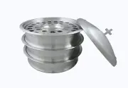 3 Wine Tray Including Center Bread Plate with a Cover - S. S. (Silver Matte)