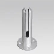 Frameless Glass Pool Fencing Round Aluminium Feet/Spigot - 4 Pieces