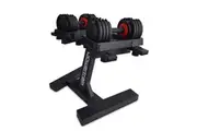 Powertrain GEN2 Pro Adjustable Dumbbell Set - 2 x 25kg (50kg) Home Gym Weights with Stand