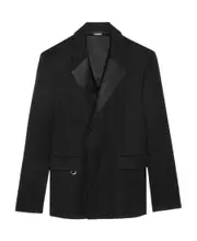 Jacquemus Double-Breasted Tuxedo Blazer IT48 Black