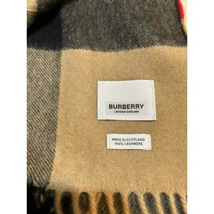 *minicrew品牌好物*Burberry 經典格紋喀什米爾羊毛圍巾