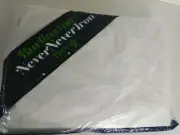 Burlington NEVER IRON Bed Sheet 70s SZT WIN FITTED (39X75) White Percale NOS