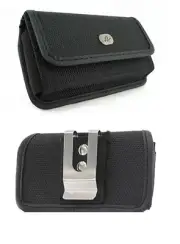Canvas Case Belt Pouch Holster w Clip/Loop for Apple iPod Touch (6th generation)