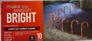 Light Up Candy Cane Pathway Lights 10" Holiday Christmas Decoration Yard Decor