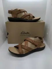 New Clarks Collection Laurieann Rena Tan Combi Brun Compose Sz 11M