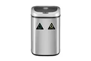 80L Rubbish Bin Dustbin Recycling Dual Sensor Automatic Garbage Kitchen Waste Trash Can Stainless Steel