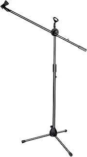 Microphone Mic Stand Boom Arm Holder Floor Tripod Foldable Adjustable Lightweight Black