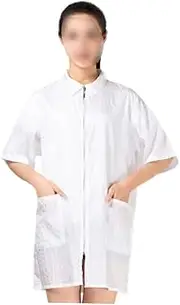 CANIGHT Haircut Gown Stylish Dyeing Clothes for Women Men Soft Comfortable Easy to Clean Turn-down Collar Pockets