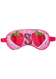 Jessica Russell Flint S Is For Strawberries Silk eye Mask - Red ONE SIZE