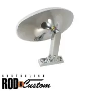 Chrome Oval Style Interior Rear Vision Mirror, Suit Hot Rod Custom Dash Mount