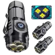 Super Bright Flashlight Three Eyes Hat Clip Light Mini Small Torch Camping 25X