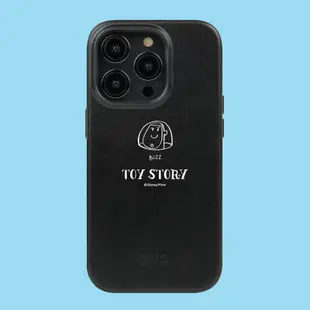 alto iPhone 14 Pro Original經典皮革手機殼/ 迪士尼系列/ 塗鴉巴斯光年/ 黑色