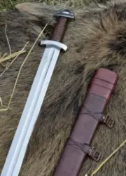 Handmade Carbon Steel Viking Sword Battle Ready Medieval Sword With Scabbard.