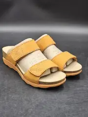 NEW NIB DANSKO Maddy Wedge Slide Sandal in Orange Milled Nubuck Size 39/US 8.5-9