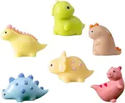 Generic 6Pcs Colorful Mini Dinosaur Figurines Cute Resin Animal Models for Garden Aquarium Miniature Decor Vivid and Whimsical Decoration for Micro Landscapes and Playtime