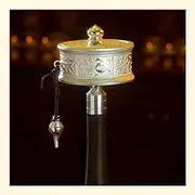 Hand Cranking Buddhist Prayer Wheel Hand Held Prayer Wheel Tibetan Buddhist Copper Handmade Prayer Wheel with Mantra Scroll
