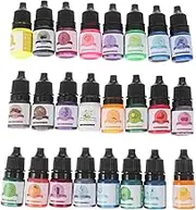 UTHCLO 24Pcs Concentrated Pigment for DIY Epoxy Color Stain Liquid Dye for Resin Crafts Safe for Environment for Art Projects
