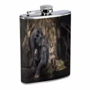 Elephant Art D31 Flask 8oz Stainless Steel Hip Drinking Whiskey