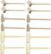 Abaodam 15Pcs Mini Hammers for Wooden Mallets for Creative Play Safe for DIY Crafts and Educational Activities