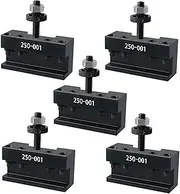 LoloWheat 5Pcs 250-001 OXA #1 Quick Change Tool Post Turning & Facing Holder Turning Tool Holder Steel Material Fit for 250-000 Tool Post