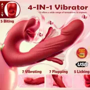 2024 Flapping Licking Tongue Vibrator Clit G Spot Stimulator Sex Toy for Women