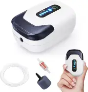 Aquarium Air Pump, Rechargeable Portable Oxygen Pump with Single/Dual Outlets