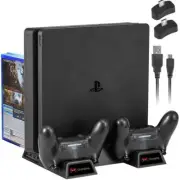 All-In-One Vertical Stand Cooling Station Dock Charger Holder For PS4 PRO Slim