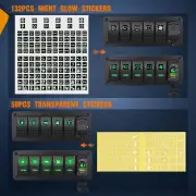 5 Gang Rocker Switch Box 12V SPST on off Toggle Switches PD Type C and QC 3.0...