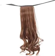 Vaguelly Cm Long Curly Women Wig Ponytail Extensions High Temp Fiber Ribbon Drawstring Synthetic Natural Comfortable for Seasons