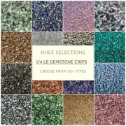 1/4 lb Gemstone Chips, Choose 90+ Types Semi Tumbled Stones, Loose Mini Chips