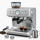SELF CLEANING Elite Espresso Coffee Maker with Frother Steam Wand,Grinder