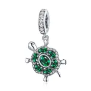 Silver plating Turtle Green Tortoise Animal Charms Fit Charm Bracelets Necklaces Jewelry