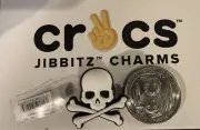 crocs jibbitz Fall Halloween ☠️ Skull And Crossbones New with Tags Hard To Find
