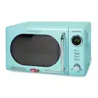 Nostalgia Countertop Microwave Oven 12.91"x17.75" LED 700-W w/ Safety Lock Aqua