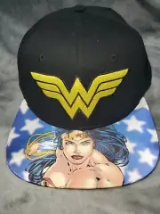 DC COMICS WONDER WOMAN MENS BIOWORLD LENTICULAR SNAPBACK HAT BLACK NEW 21219710