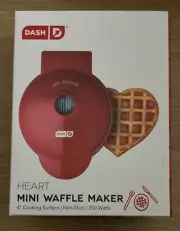 **BRAND NEW** Mini Waffle Maker Heart Shape for Individuals, Paninis, & More