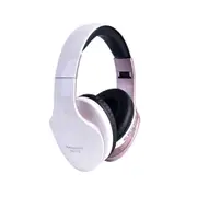 Wireless Headphones Bluetooth Headset Foldable Stereo Headphone Gaming Earphones Support TF Card with Mic for PC All Phone Mp3 white